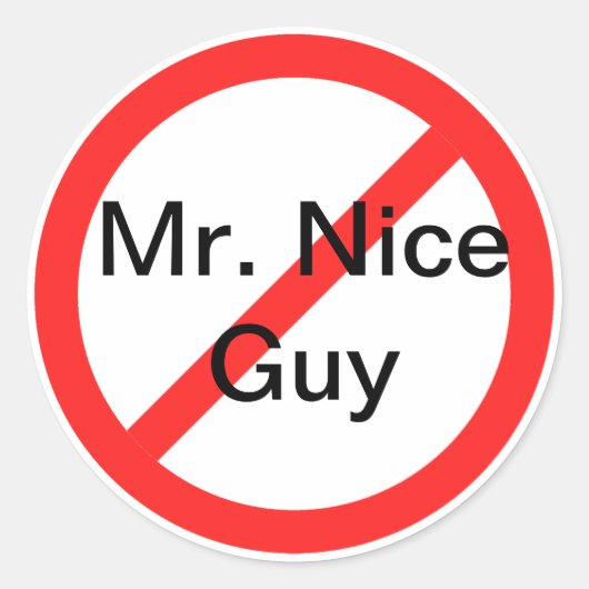 Sticker Rond Plus M. Nice Guy (Devant)