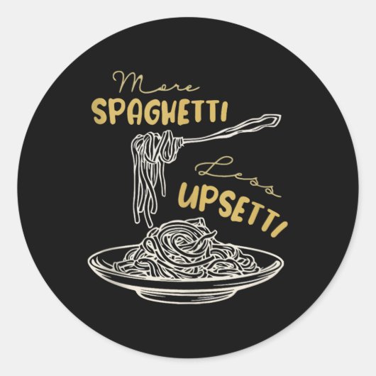 Sticker Rond Plus Spaghetti Moins Débardeur Upsetti (Devant)