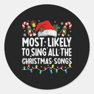 Sticker Rond Plus susceptible de chanter toutes les chansons de