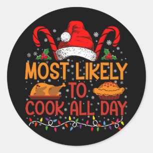 Sticker Rond Plus susceptible de cuisiner toute la journée Than
