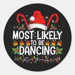 Sticker Rond Plus susceptible de danser en famille assortie