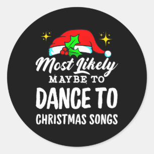 Sticker Rond Plus susceptible de danser sur des chansons de Noë