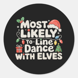 Sticker Rond Plus susceptible de faire du line dance avec les e