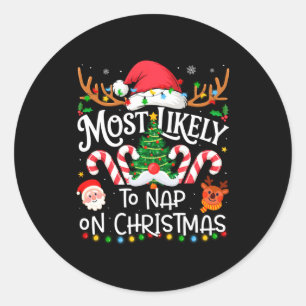 Sticker Rond Plus susceptible de faire la sieste sur le ch de N