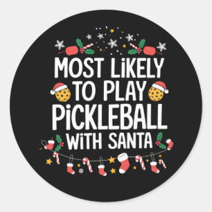 Sticker Rond Plus susceptible de jouer au Pickleball avec la fa