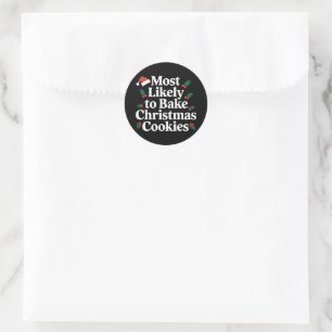 Sticker Rond Plus susceptible de préparer des biscuits de Noël