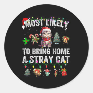 Sticker Rond Plus susceptible de ramener à la maison un chat er