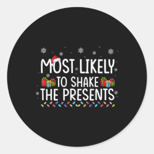 Sticker Rond Plus susceptible de secouer les cadeaux de Noël en