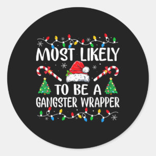 Sticker Rond Plus susceptible d'être un wrapper de gangster Fun