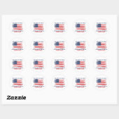 Sticker Rond Plus Vous Montrez Que Plus Nous Unissons MAGA Trum (Feuille)