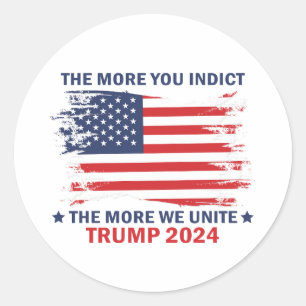 Sticker Rond Plus Vous Montrez Que Plus Nous Unissons MAGA Trum
