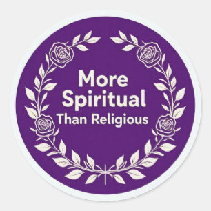 Sticker Rond PlusSpirituelQueReligieux
