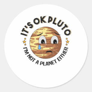 Sticker Rond Pluton Planet Jour Pluto