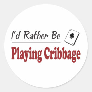 Sticker Rond Plutôt joue Cribbage