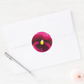 Sticker Rond Plutôt Purple Pansy Floral (Enveloppe)
