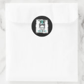 Sticker Rond Pmdd Warrior Maman Ribbon Sensibilisation Messy Bu (Sac)