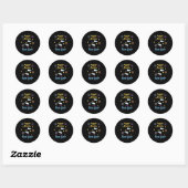 Sticker Rond Pn Bottles For The New Year Funny  (Feuille)