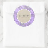 Sticker Rond Pneus violets hiver Wonderland Rustic Favoriser (Sac)