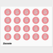 Sticker Rond Poche | Analyse de code QR professionnel (Feuille)