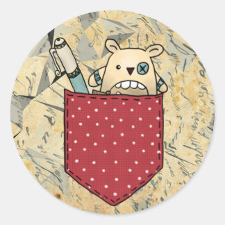 Sticker Rond Poche de mange-souci