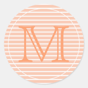 Sticker Rond Poche et bandes blanches