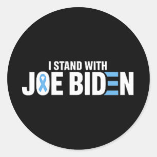 Sticker Rond ( Poche ) Je Me Trouve Avec Joe Biden