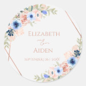 Sticker Rond Poche personnalisée bleu clair gris (Devant)