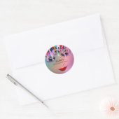 Sticker Rond Poches d'extension de trait d'artiste de maquillag (Enveloppe)