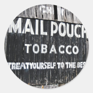 Sticker Rond Pochette de pochette de pochette de tabac Grange