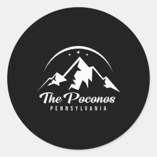 Sticker Rond Poconos Pennsylvania Ski Resort Snowboa