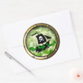 Sticker Rond Podcast sur la haute mer (Enveloppe)