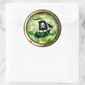 Sticker Rond Podcast sur la haute mer (Sac)