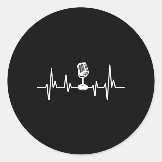 Sticker Rond Podcaster Podcast Hebeat (Devant)