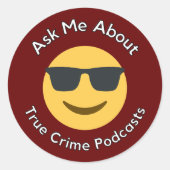 Sticker Rond Podcasts True Crime (Devant)