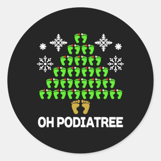 Sticker Rond Podiatre Podiatry Tree Foot (Devant)