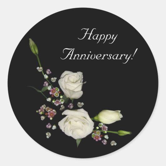 Sticker Rond Poème blanc 2 (Devant)