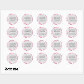 Sticker Rond Poème Grand-Mère - Rose Floral (Feuille)
