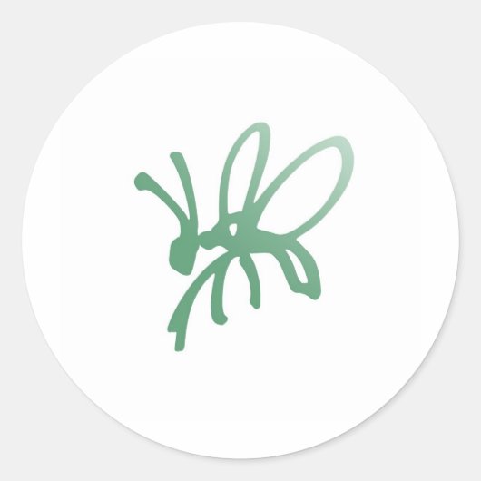 Sticker Rond Poetica Bug Green (Devant)