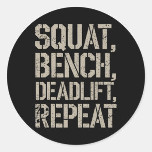 Sticker Rond Poids du banc de squat levage à répétition Gym Tee