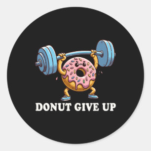 Sticker Rond Poids - Entraînement Fitness Drôle Salle de gym Do