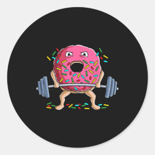 Sticker Rond Poids Funny Gym Bodybuilding Deadlift Work