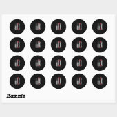 Sticker Rond Poids Lifting Flat Cadeaux Entraînement, Amateur D (Feuille)