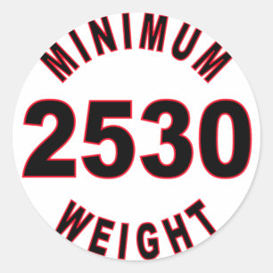 Sticker Rond Poids minimum 2530 rond