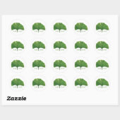 Sticker Rond Poignard d'arbre, Louveur de feuilles - Ginkgo (Feuille)