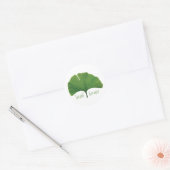 Sticker Rond Poignard d'arbre, Louveur de feuilles - Ginkgo (Enveloppe)
