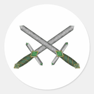 Sticker Rond Poignards celtiques