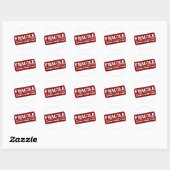 Sticker Rond Poignée fragile avec article de soins (Feuille)
