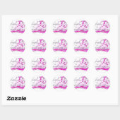 Sticker Rond poignée fragile avec soin (Feuille)