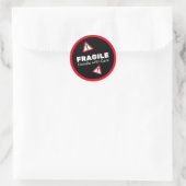Sticker Rond Poignée fragile avec soin (Sac)
