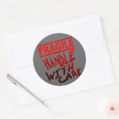 Sticker Rond poignée fragile avec soin (Enveloppe)